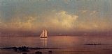 Famous Island Paintings - Becalmed, Long Island Sound